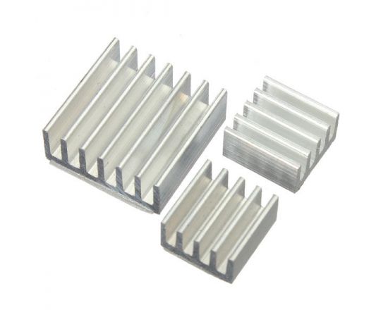 3pcs Adhesive Aluminum Heatsink Radiator Cooler Kit for Raspberry Pi3